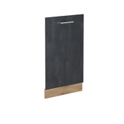 Pannello frontale della lavastoviglie R-Line Calce nera/Rovere dorato 45 cm senza piano di lavoro Vicco
