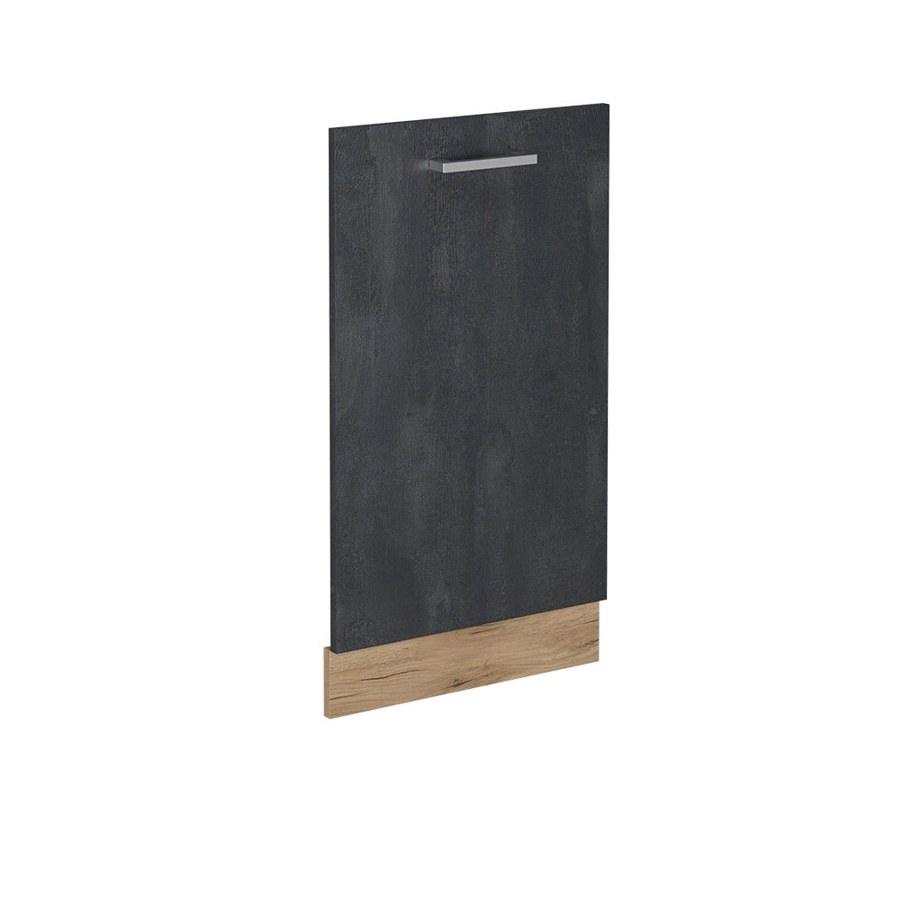 Pannello frontale della lavastoviglie R-Line Calce nera/Rovere dorato 45 cm senza piano di lavoro Vicco