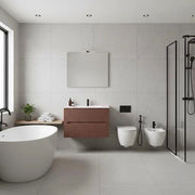 Composizione mobile bagno sospeso con cassetti cm 70 cannettato mod. STICK - Noce Gold