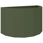 Fioriera | Cassetta per fiori | Vaso Verde oliva 90 x 45 x 50 cm Acciaio