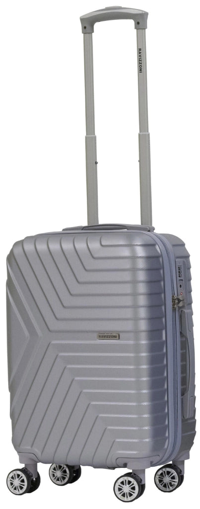 Trolley Valigia Bagaglio a Mano Rigida in ABS 4 Ruote TSA Ravizzoni Calipso Silver