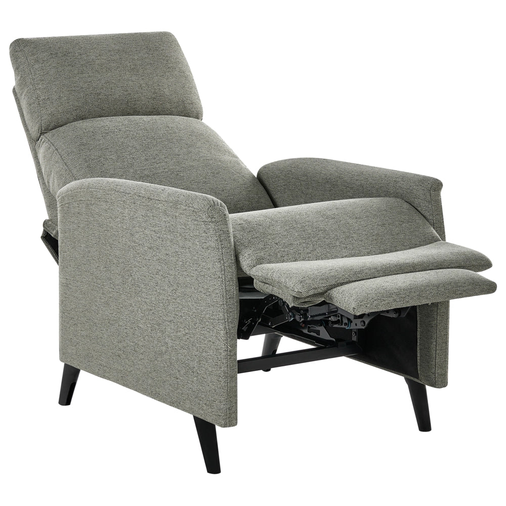Poltrona Reclinabile Retrò con Schienale Regolabile in Tessuto verde chiaro stile Design Retrò