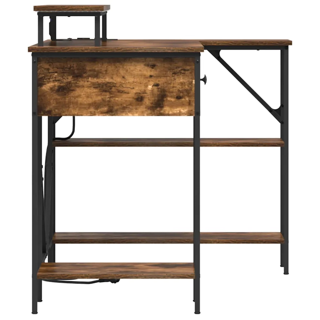 Scrivania Rovere fumé 120 x 79 x 86,5 cm Legno multistrato 859402