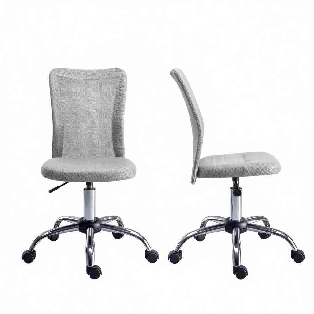 SEDIA da Ufficio Girevole 43x43 cm Grigio in Mesh e Metallo