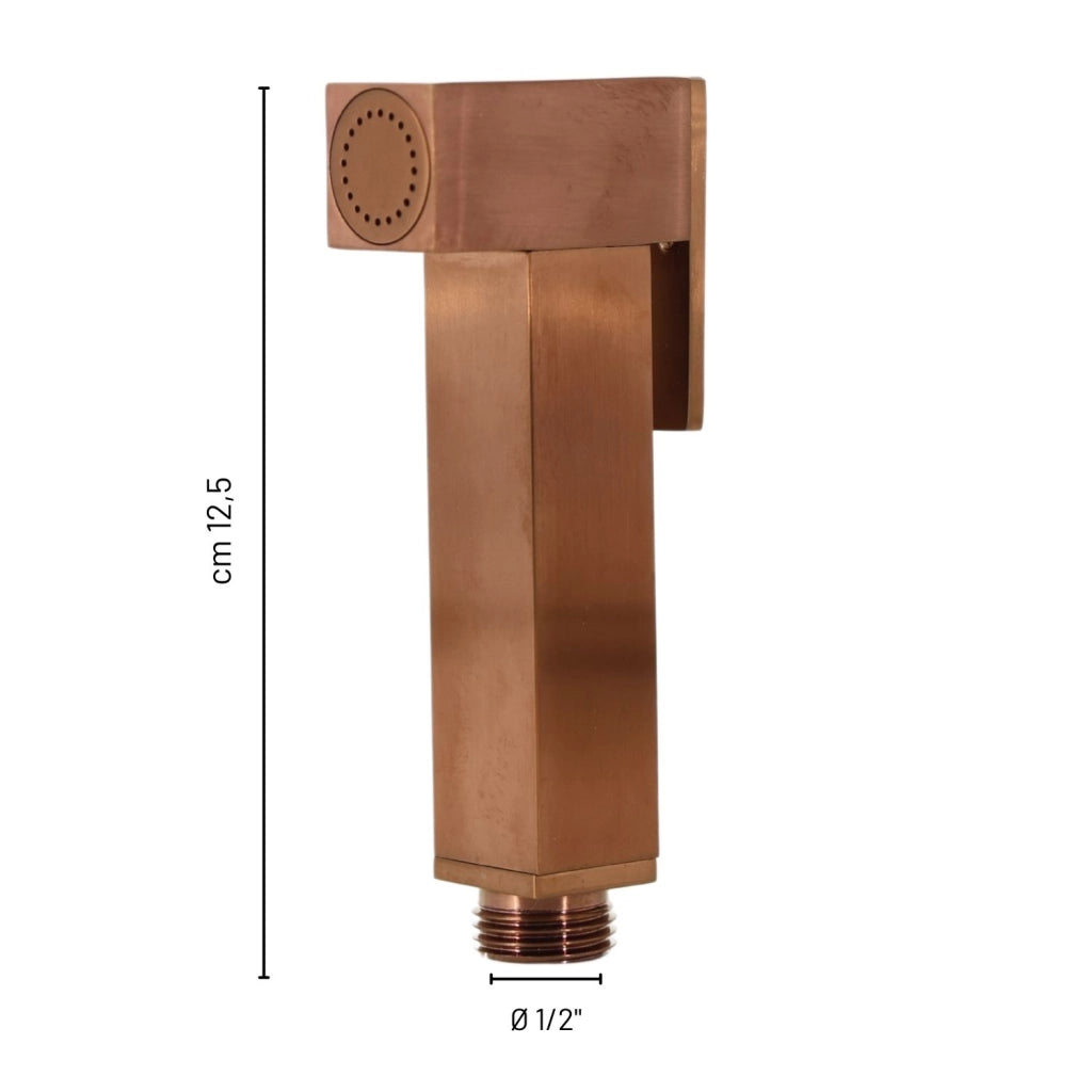 Idroscopino wc doccetta ottone portatile shutoff monogetto con leva ogomondo kit *** finitura- oro rosa quadro, confe...