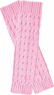 Due pair di calzettoni lunghi per donne - calzettoni per donne e ragazze invernali a maglia - calzettoni moda caldi - calzettoni - calzettoni per gambe - unico taglia che si adatta a tutte - rosa+bianco - 40*8,5cm