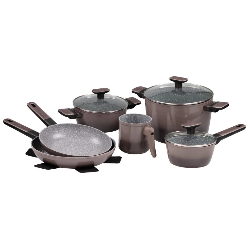 Set di 2 Batteria 11pz Gradient In Alluminio Forgiato E Fondo Induzione