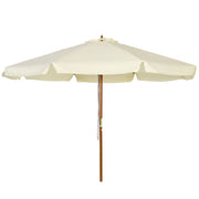 Ombrellone in Legno con Sistema a Puleggia e 8 Stecche di Bamb¨´ ¨C zephmum ¨C ?325x250 cm Crema