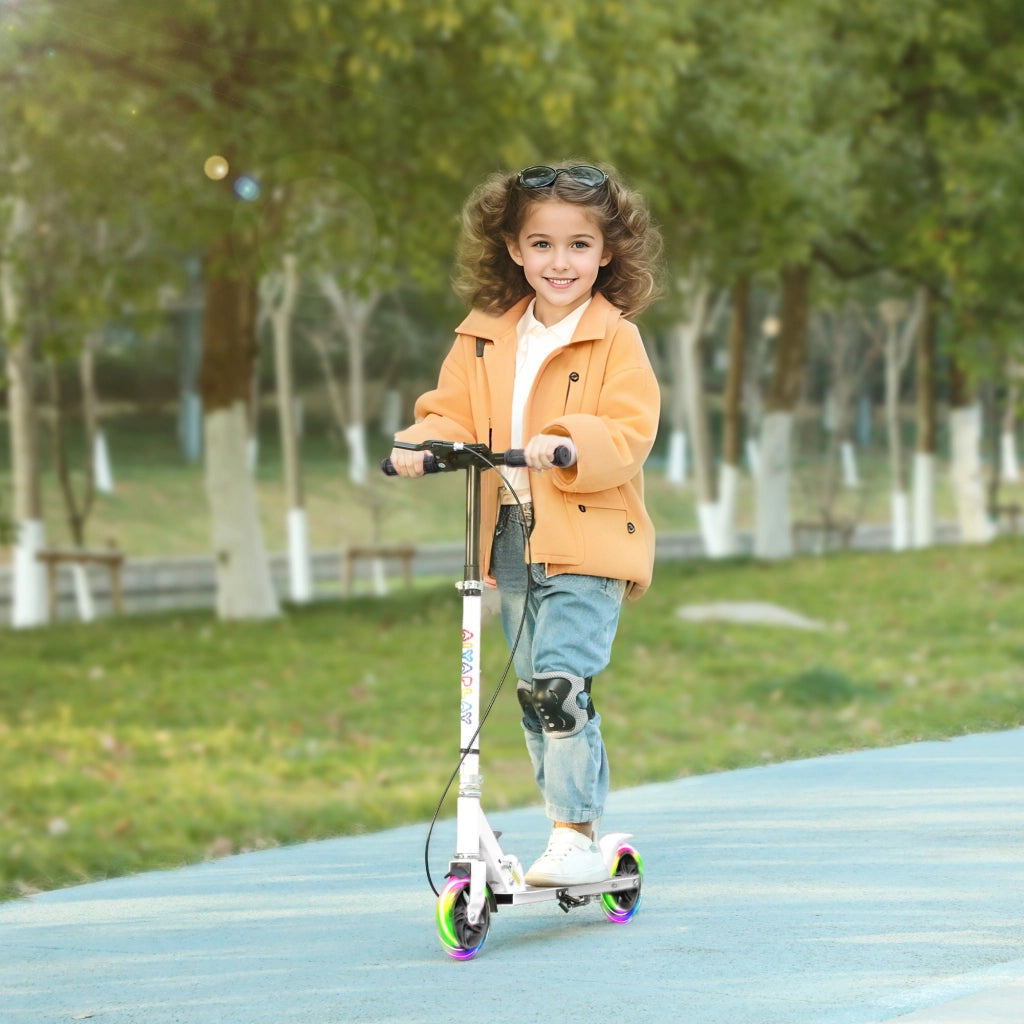 Pattinino Pieghevole per Bambini 3-8 Anni ¨C zephmum ¨C Bianco