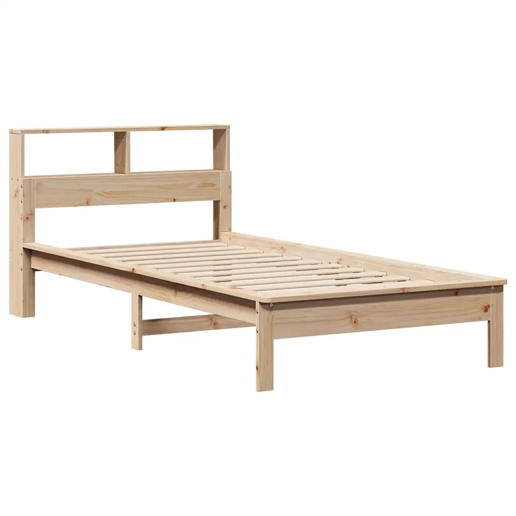 Giroletto con Libreria senza Materasso 75x190 cm in Legno Pino