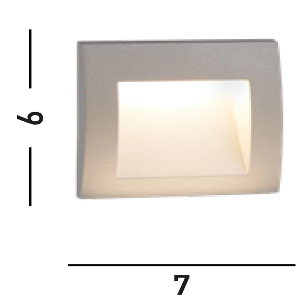 Applique Da Esterno Ankle Alluminio Grigio Policarbonato Led 1,3W 4000K