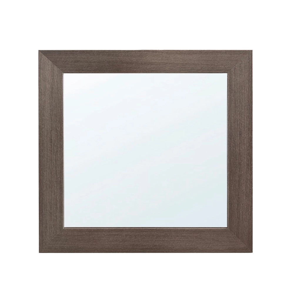 Specchiera Quadrata Plana 90x90 cm con Cornice Larice Grigio – Design Moderno ed Essenziale