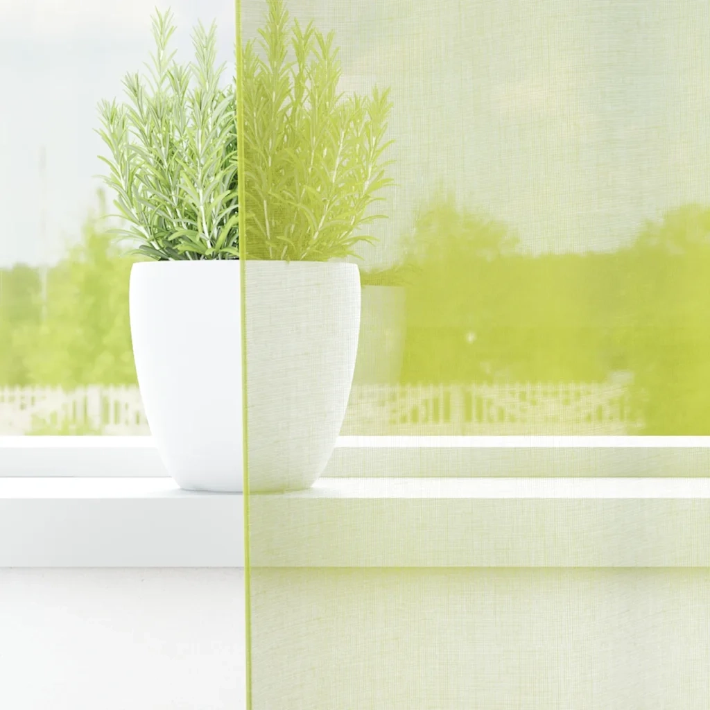 Tende in Voile con Occhielli 2 pz Verde Mela 140x175 cm