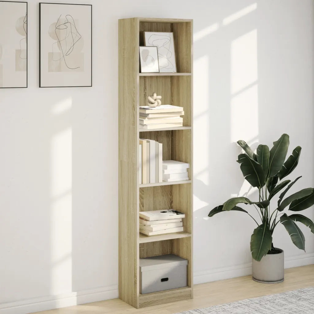 Libreria Rovere Sonoma 40x24x176 cm in Legno Multistrato 857794