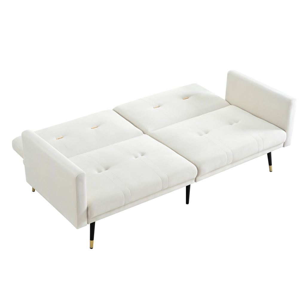 Divano Letto 2 in 1 Pieghevole con Schienale Regolabile ¨C MINIMAL ¨C Beige
