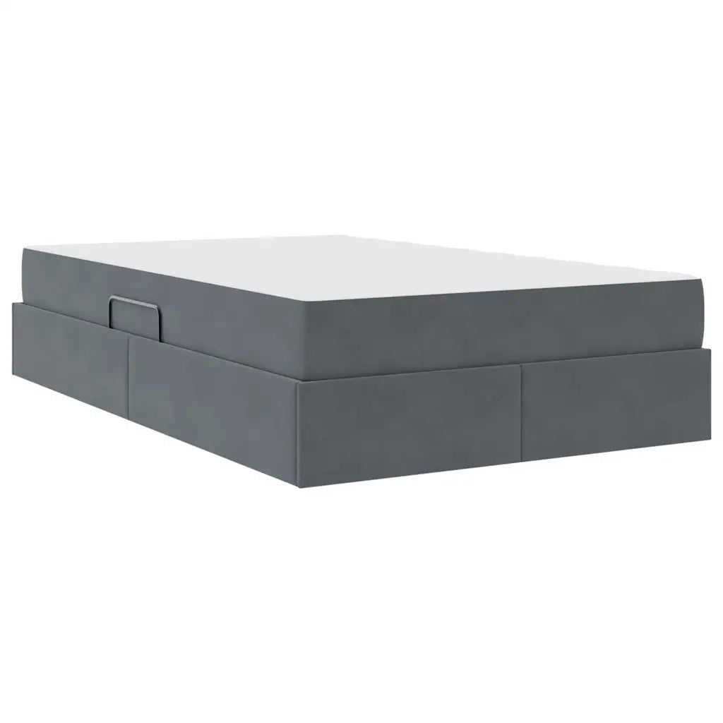 Letto con contenitore e materasso Grigio scuro 120 x 200 cm 3399713