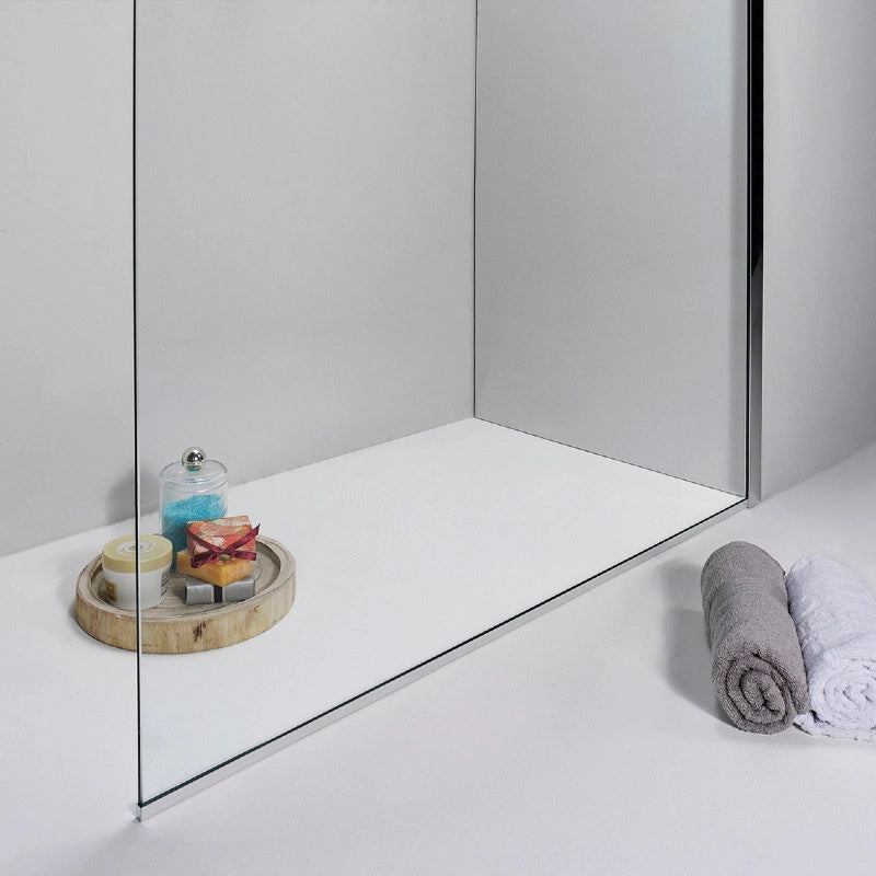 Box Doccia Walk In  100 Cm in Cristallo Trasparente con Anticalcare