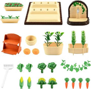 Set di Decorazione per Mini Tuin - Accessori per Mini Giardini - Inclusi Verdure, Zappa e Mobili da Giardino - 24 Pezzi