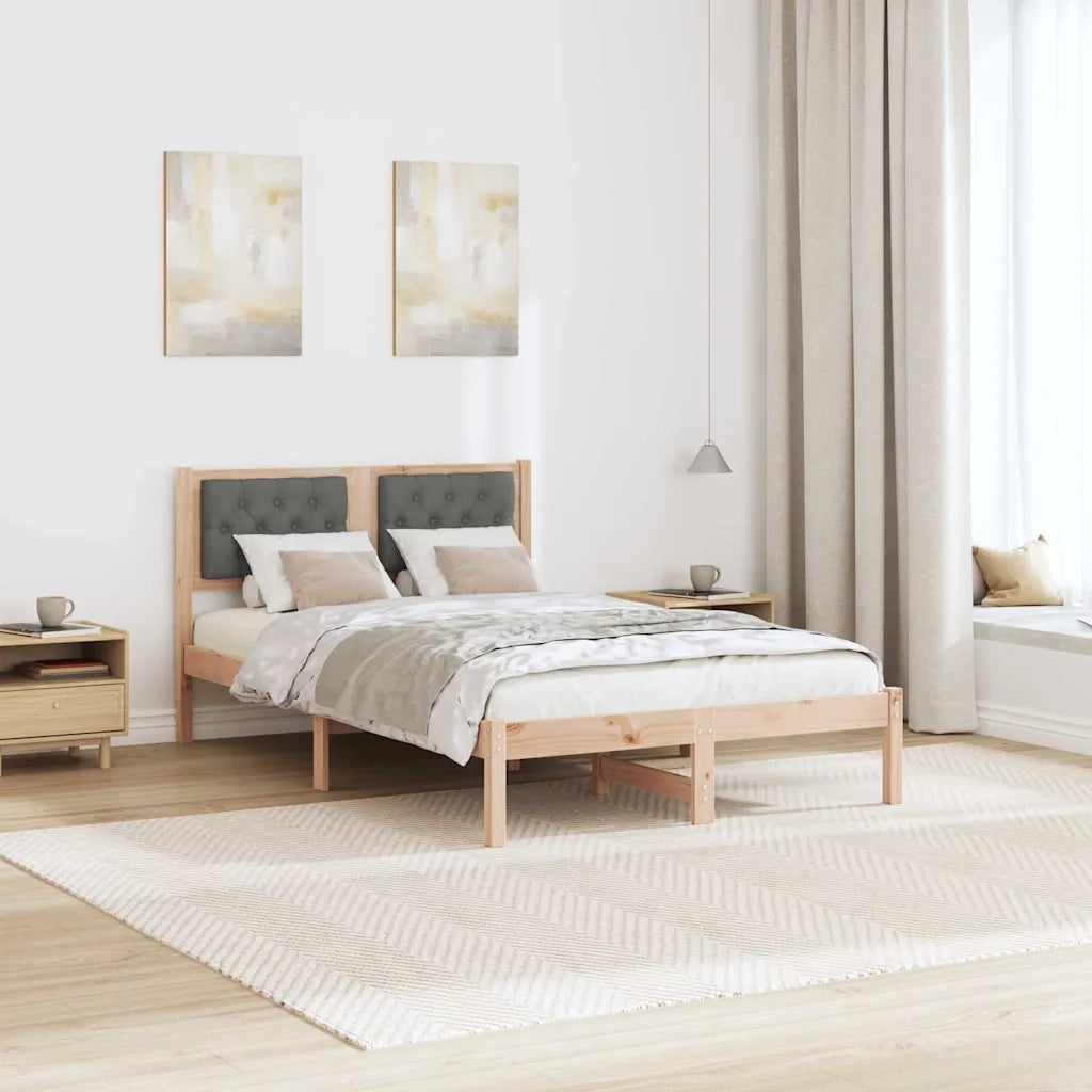 Struttura del letto Grigio scuro 120 x 190 cm Pino massello