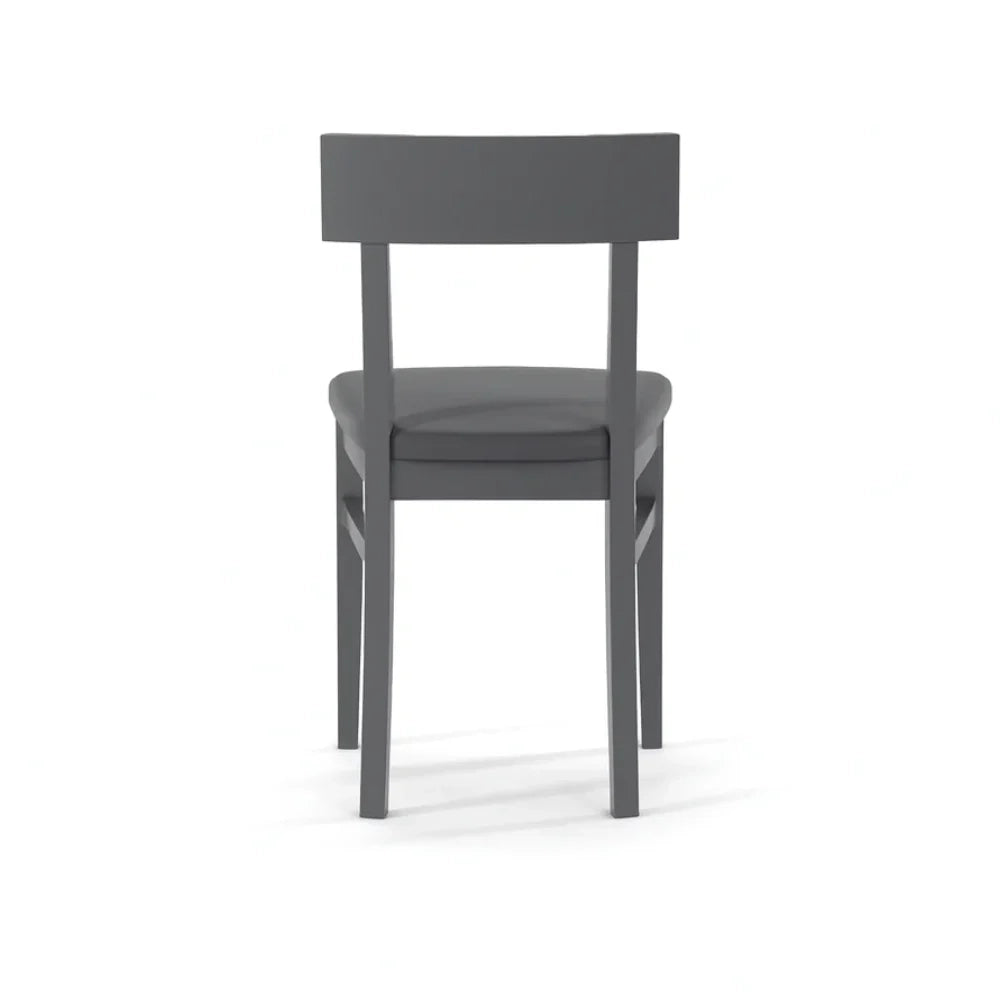 Set di 2 sedie da pranzo imbottite in legno grigio scuro Zaira con struttura in legno facili da pulire Made in Italy | Duzzle