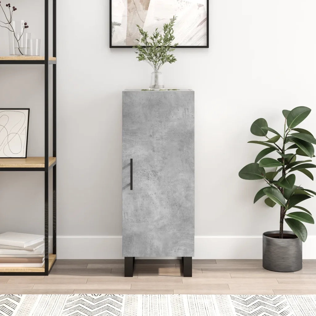 Credenza-Buffet-Armadio da cucina Grigio Cemento 34,5x34x90 cm in Legno Multistrato 477321