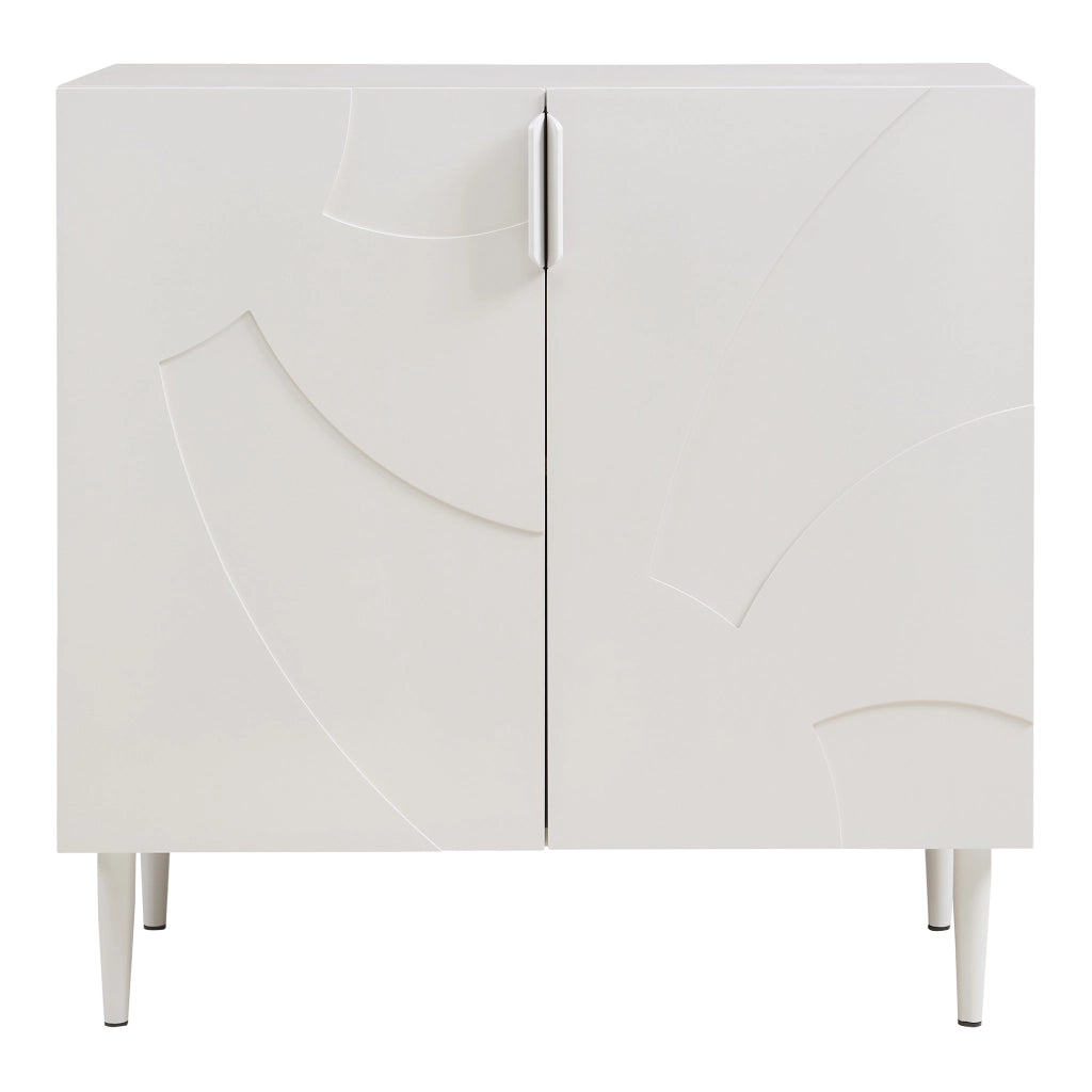 Credenza Bassa Starvili con 2 Ante Madia Moderna 75x76x38 cm Beige [en.casa]