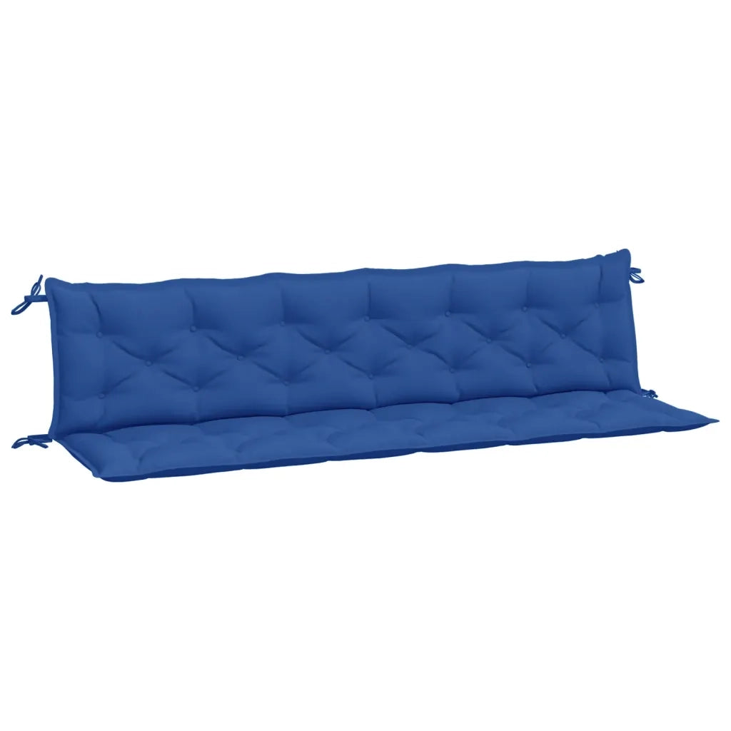 Cuscini per Panca 2 pz-Set di 2 Cuscini per panchina Blu 200x50x7 cm in Tessuto Oxford