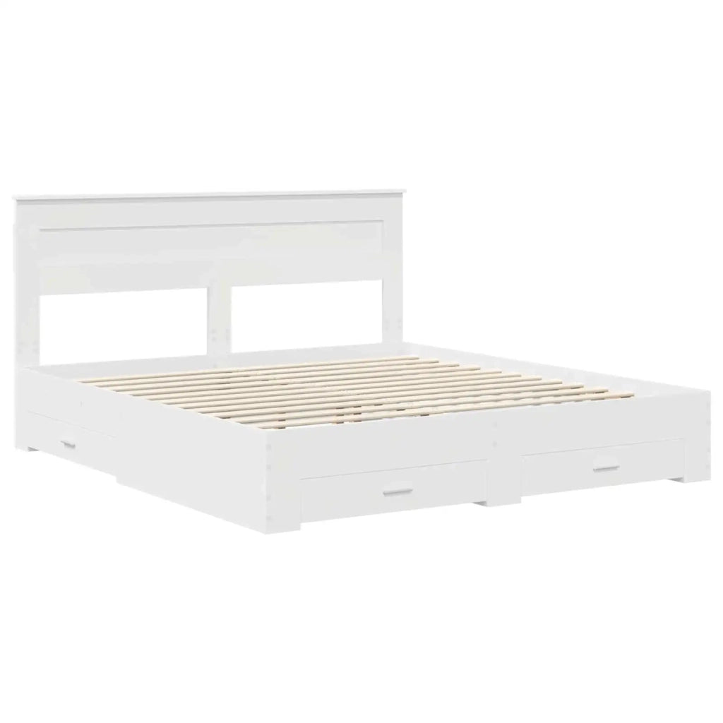 Struttura del letto Bianco 180 x 200 cm Legno multistrato