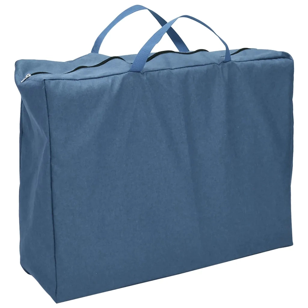 Box per Bambini con Materasso Blu Marino Tessuto di Lino CFW8141826