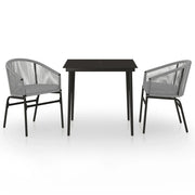 Set Mobili da Pranzo per Giardino 3 pz | Set Salotto da Giardino Antracite