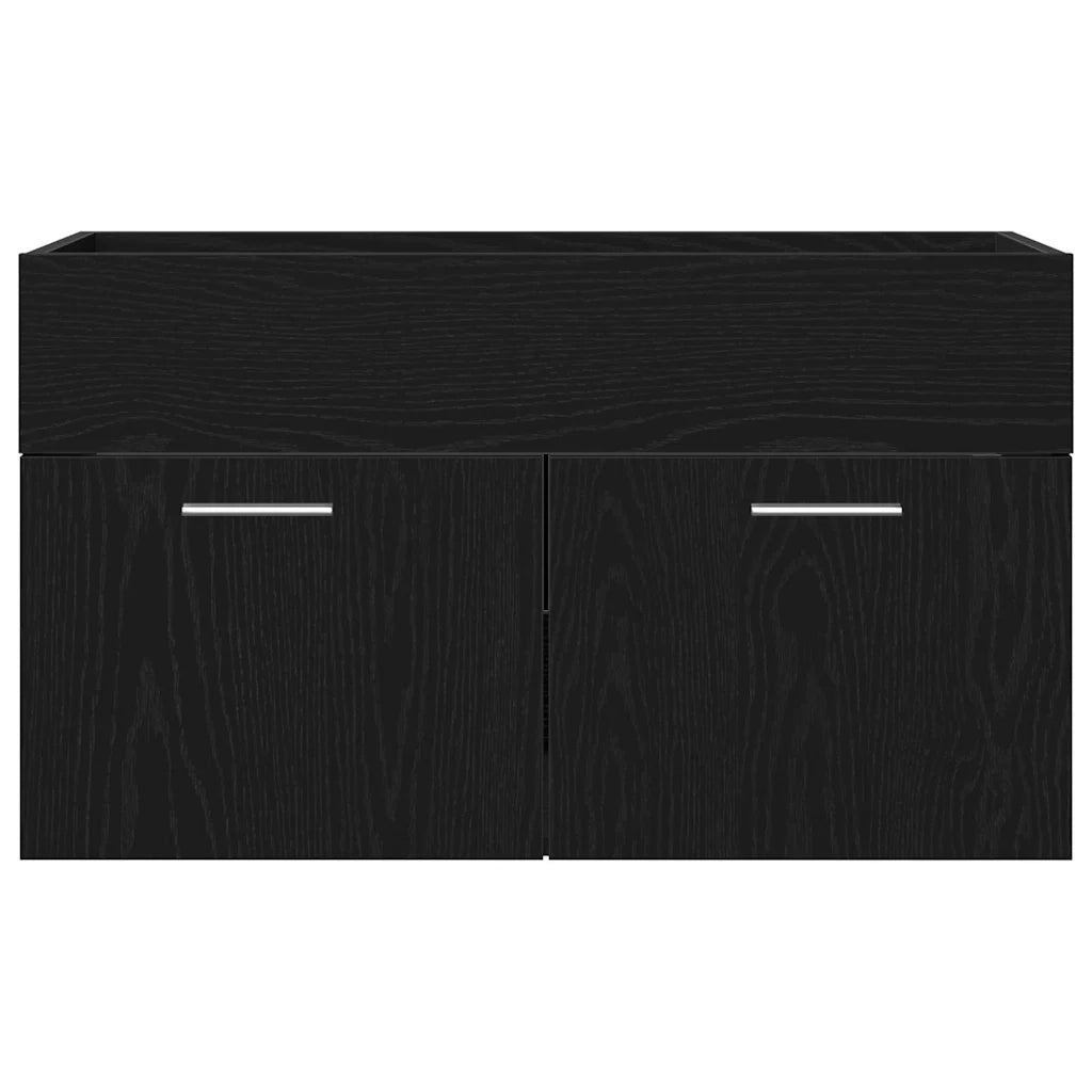 Armadio sottolavello con porta Rovere Nero 38,5 x 100 x 46 cm 862529