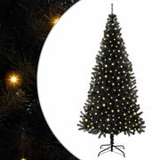 Albero di Natale | Decorazioni natalizie con 300 LED con supporto Nero 180 cm PVC