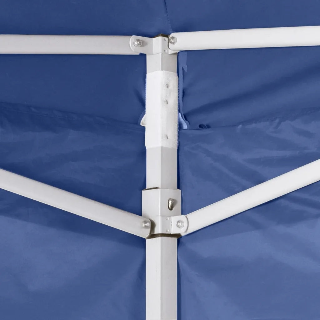 Tenda Pieghevole con 2 Pareti 3x3 m Blu