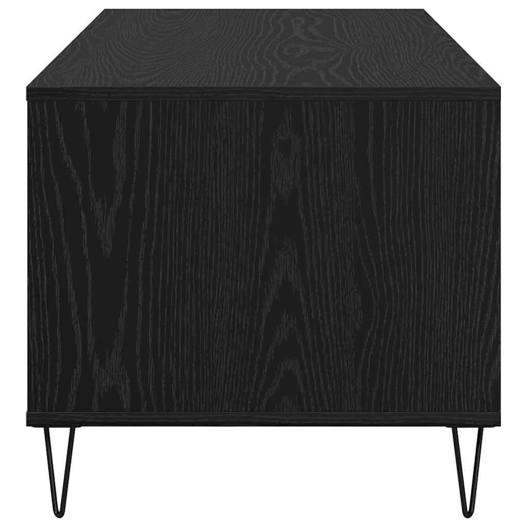 Tavolino da Salotto con Cassetto-Tavolino da soggiorno-Tavolo Rovere Nero 90 x 49 x 45 cm 497627