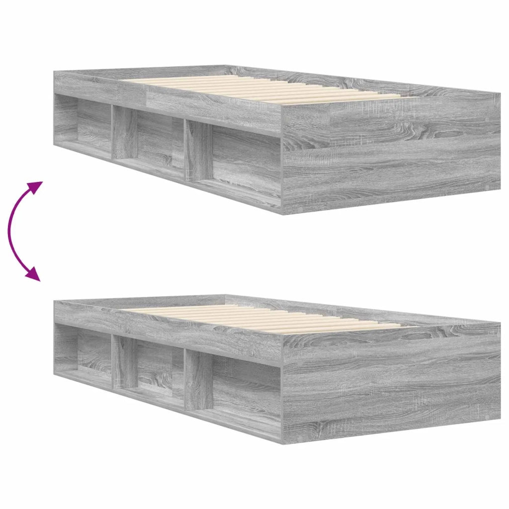 Telaio del letto con storage Sonoma grigio 80 x 200 cm 3429521