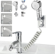 Set di doccia con tubo e supporto per doccia - lavabo - rubinetto con distributore - doccia a mano - doccia lavabo