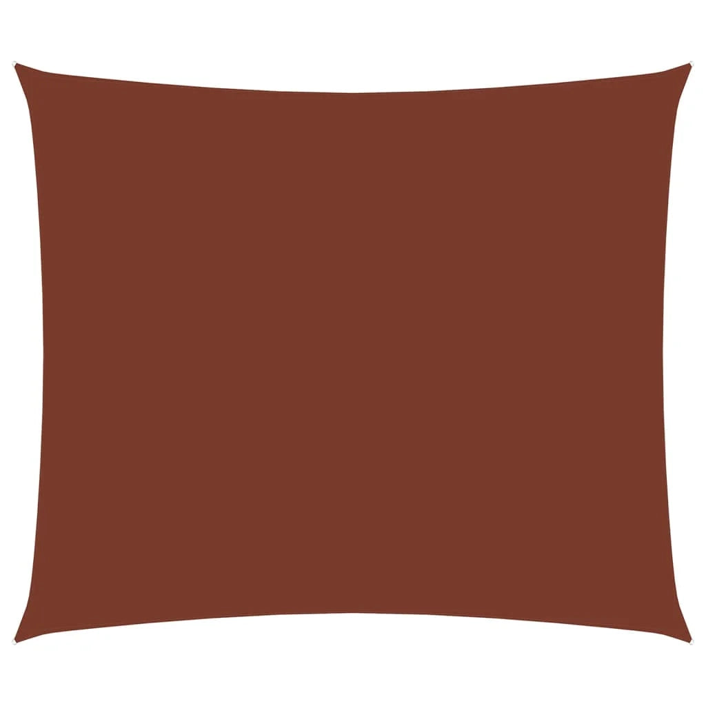 Vela ombreggiante/ombrellone rettangolare 3,5 x 5 m in tessuto oxford color terracotta 02_0009660