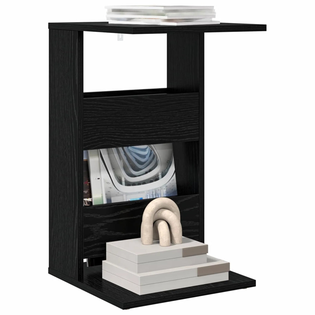 Tavolo laterale | Tavolino Rovere Nero 40 x 35 x 60,5 cm Legno multistrato