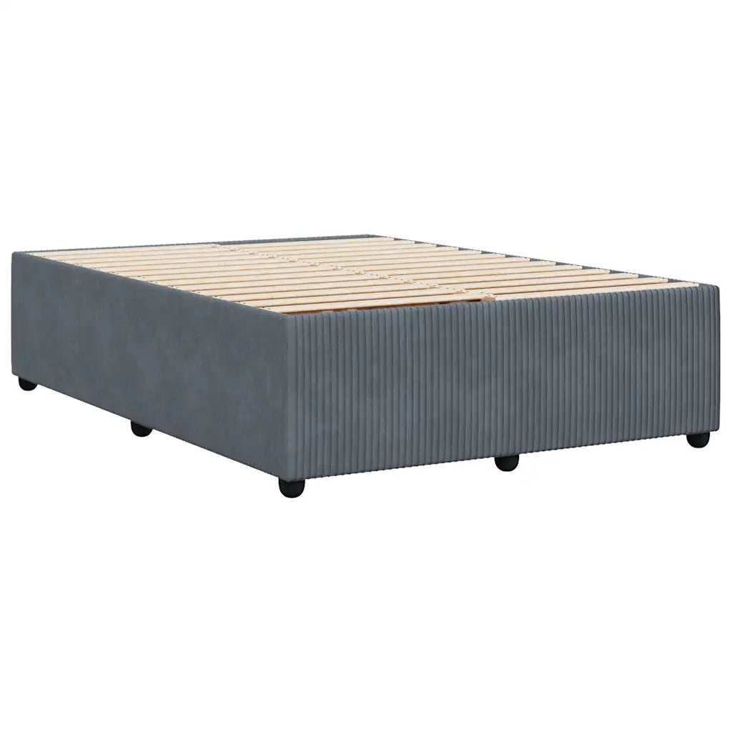 Giroletto senza Materasso Grigio Scuro 140x200 cm Velluto 3285013