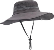 Cappello da sole in camuffamento per uomo per safari e uso all'aperto in grigio scuro liscio con mesh - Unico taglio