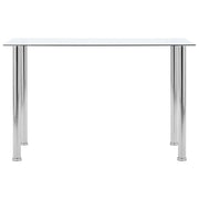 Tavolo da Pranzo | Tavolo da cucina Trasparente 120x60x75cm Vetro Temperato