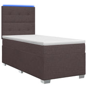 Letto box spring con materasso Marrone Scuro 90 x 200 cm 3454785