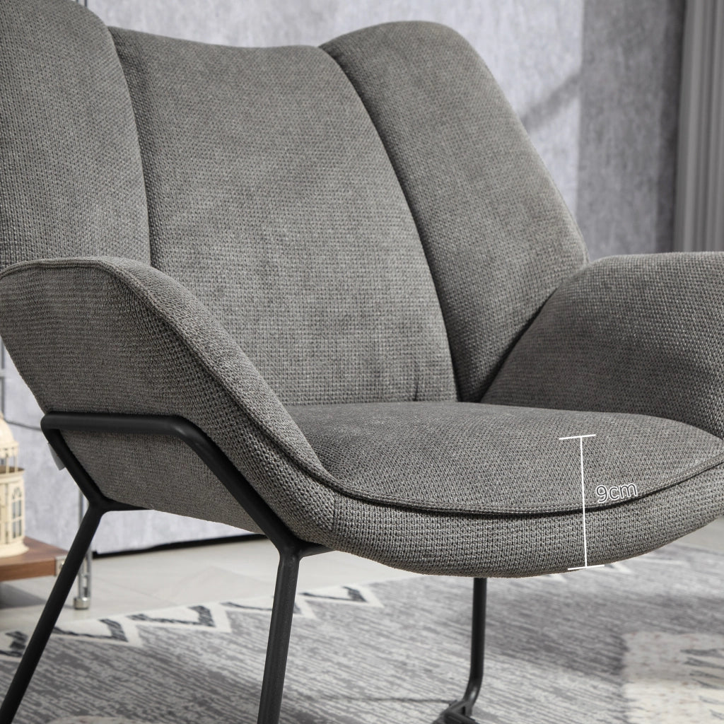 Poltrona Reclinabile in Tessuto Grigio ¨C Zephmum ¨C 71.5x67x79 cm