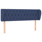 Testiera | Testata ad Orecchio Blu 147x23x78/88cm in Tessuto