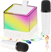 Macchina da Karaoke per Bambini e Adulti con Microfoni Senza Fili e Illuminazione Bluetooth