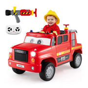Camion dei pompieri per giocattolo bambini elettrico 12v con spruzzatore, Camion dei pompieri giocattolo controllo remoto Rosso-Macchinine giocattoli