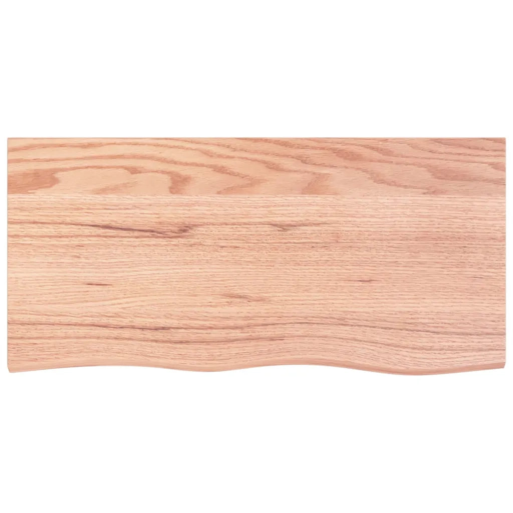 Piano Bagno Marrone 100x50x(2-6) cm Legno Massello Trattato 3156133