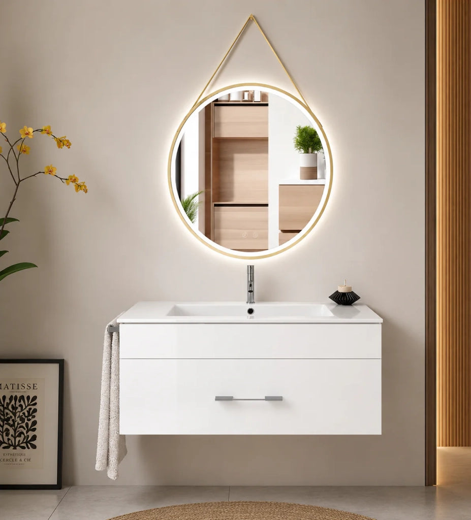 Mobile bagno con lavabo ORIGENBATH FLORENCIA senza specchio 100x45 cm bianco