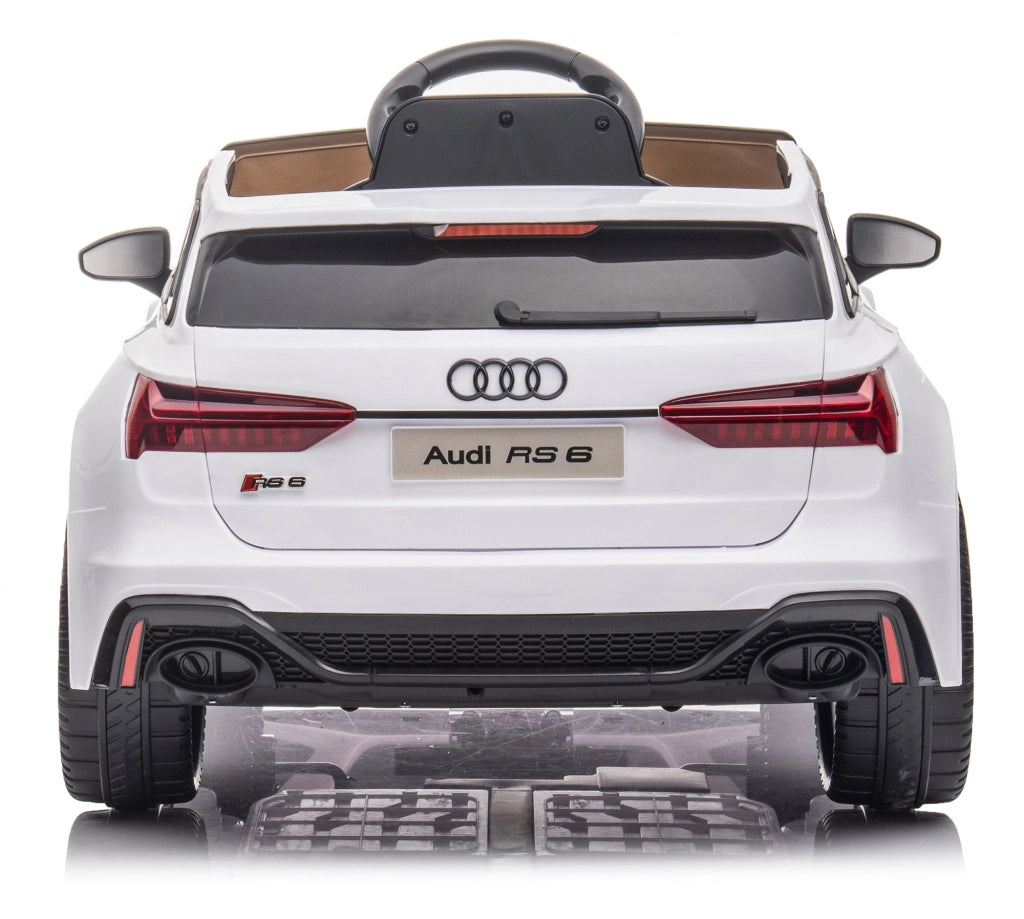 Macchina Elettrica per Bambini 12V con Licenza Audi RS6 Bianca
