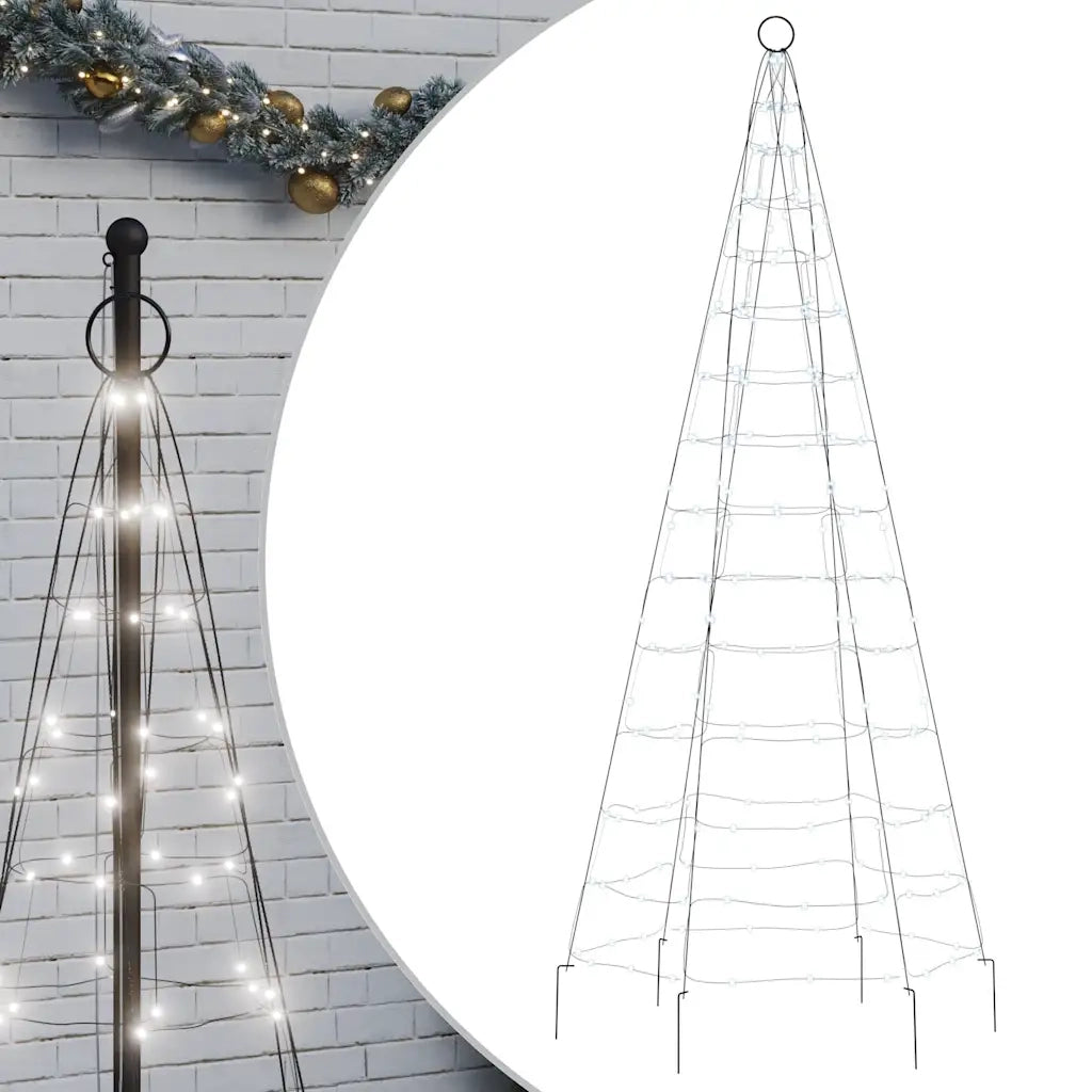 Albero di Natale a LED 200 LED Bianco Freddo 180 cm 358109
